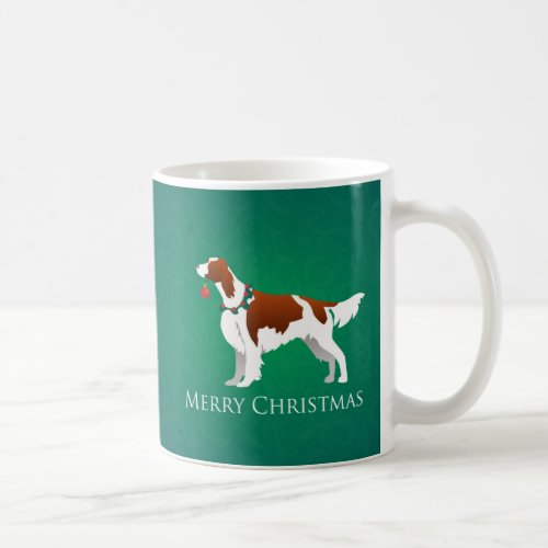 Irish Red and White Setter Merry Christmas Design Coffee Mug