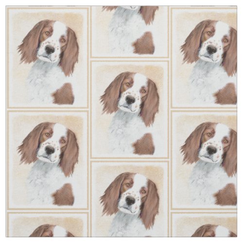 Irish Red and White Setter Painting _ Original Art Fabric