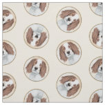 Irish Red and White Setter Painting Original Art Fabric