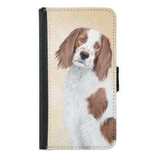 Irish Red and White Setter Painting - Original Art Samsung Galaxy S5 Wallet Case