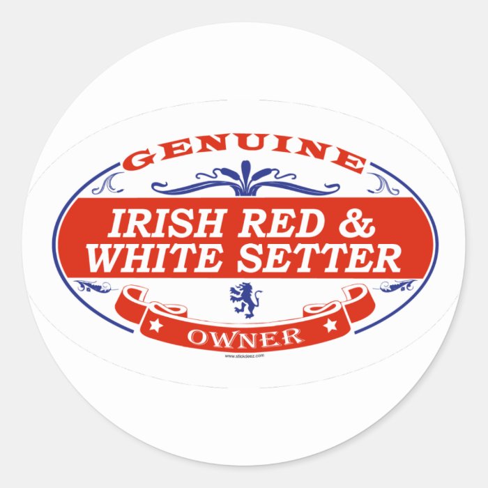 Irish Red And White Setter  Stickers