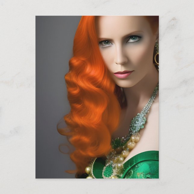 Irish Red Haired Goddess Postcard (Front)