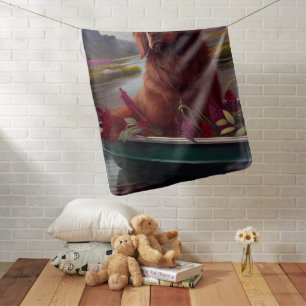 Irish Red on a Paddle: A Scenic Adventure Baby Blanket