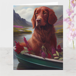 Irish Red on a Paddle: A Scenic Adventure Card
