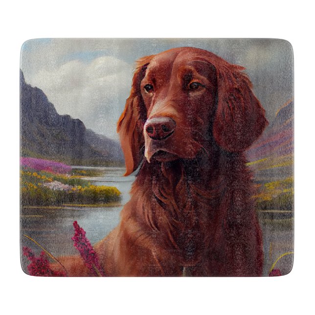 Irish Red on a Paddle: A Scenic Adventure Cutting Board (Front)