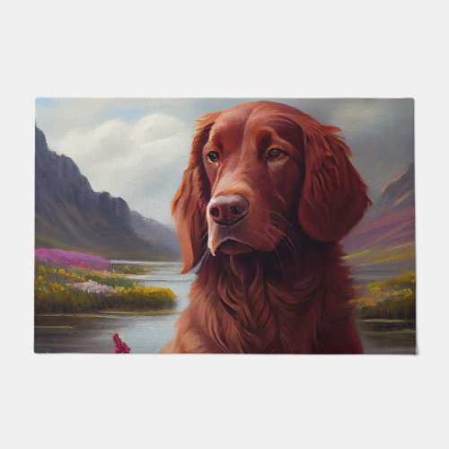 Irish Red on a Paddle A Scenic Adventure Doormat