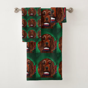 Irish Red Setter     Bath Towel Set