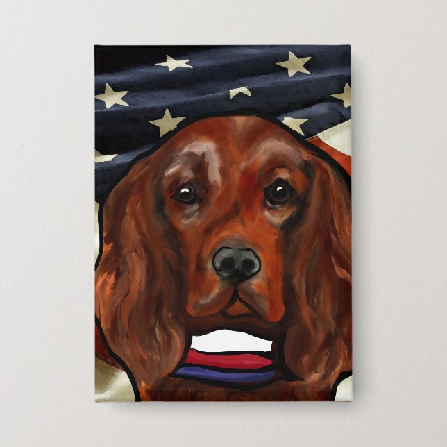 Irish Red Setter    Button (Front)