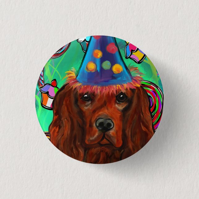 Irish Red Setter    Button (Front)