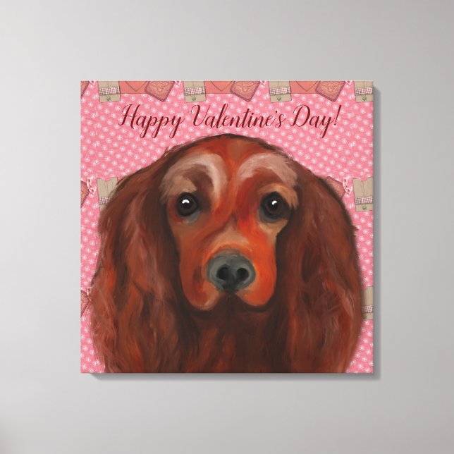 Irish Red Setter       Canvas Print (Front)