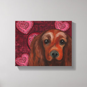 Irish Red Setter     Canvas Print