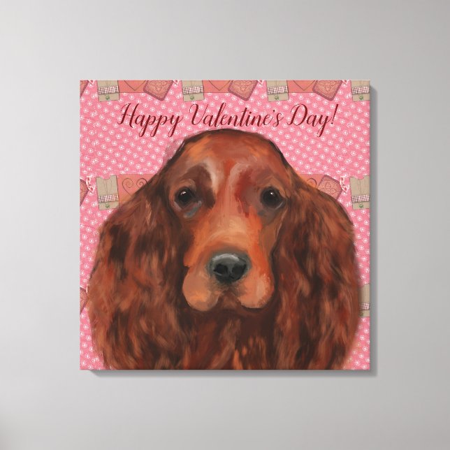 Irish Red Setter       Canvas Print (Front)