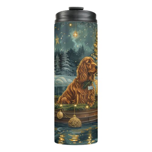 Irish Red Setter Christmas Festive Voyage Thermal Tumbler