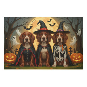 Irish Red Setter Dogs Pumpkin Halloween Funny Wood Wall Art