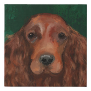 Irish Red Setter Faux Canvas Print