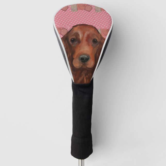 Irish Red Setter       Golf Head Cover (Front)