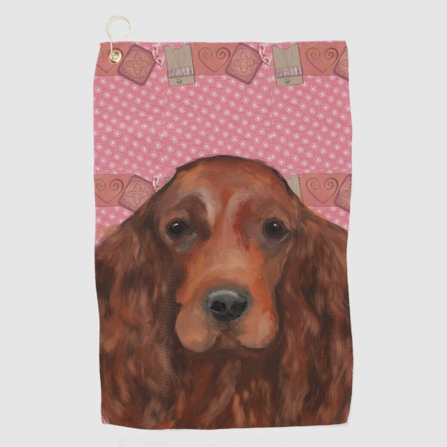 Irish Red Setter       Golf Towel (Front)