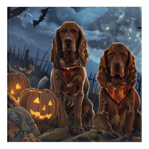 Irish Red Setter Halloween Spooky Acrylic Print