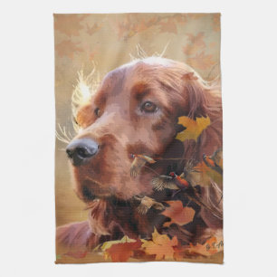 Irish Red Setter, Irish Setter Kitchen Towel