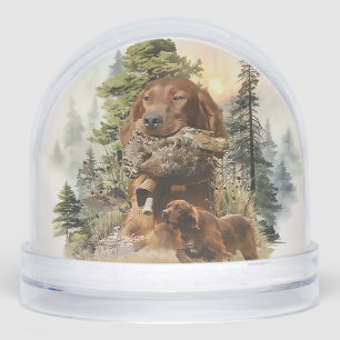 Irish Red Setter, Irish Setter Snow Globe