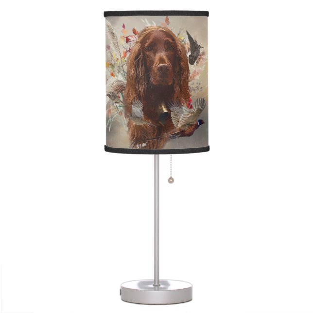 Irish Red Setter, Irish Setter Table Lamp (Left)