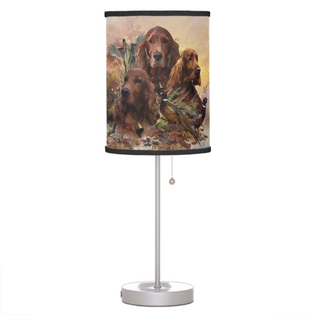 Irish Red Setter, Irish Setter Table Lamp (Left)