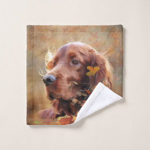 Irish Red Setter, Irish Setter Wash Cloth