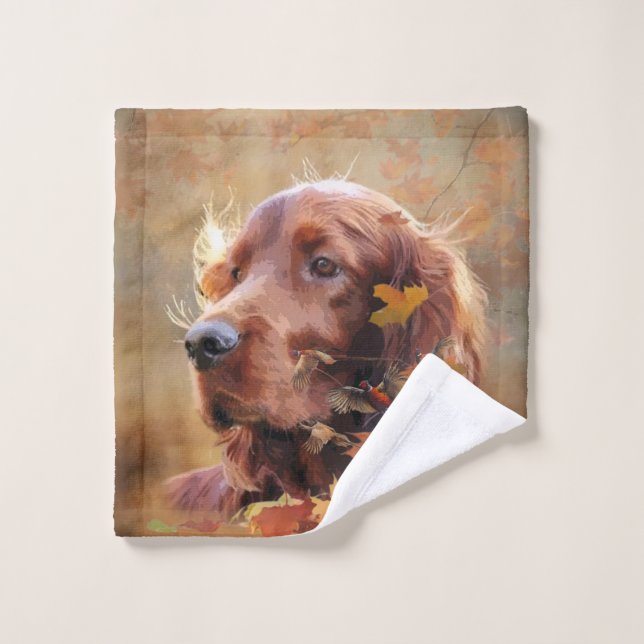 Irish Red Setter, Irish Setter Wash Cloth (Wash Cloth)