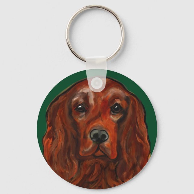 Irish Red Setter  Keychain (Front)