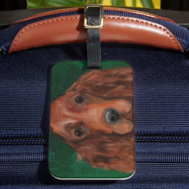 Irish Red Setter Luggage Tag (Front Insitu 2)
