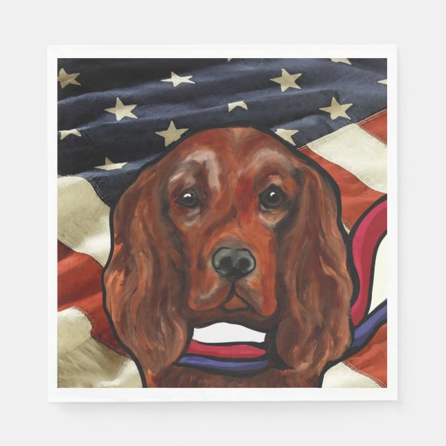 Irish Red Setter    Napkins (Front)