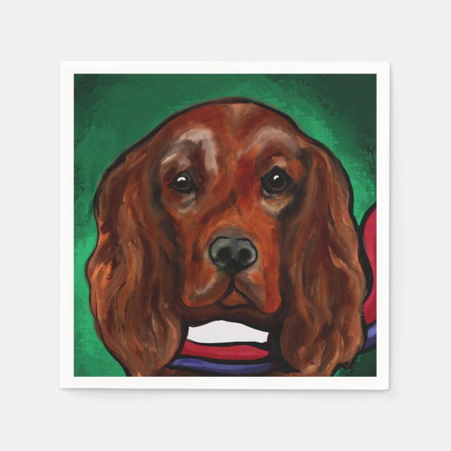 Irish Red Setter    Napkins (Front)