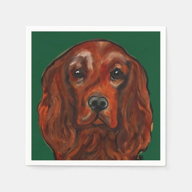 Irish Red Setter Napkins (Front)