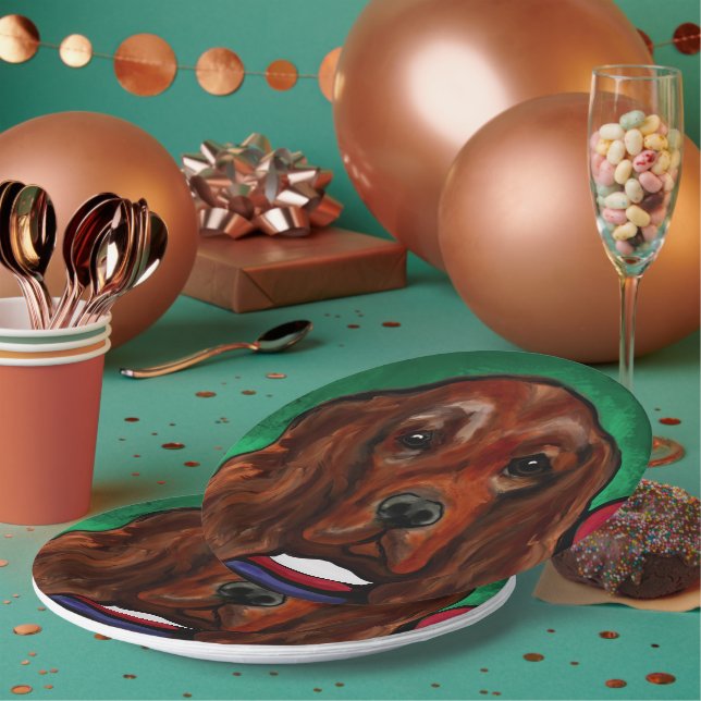 Irish Red Setter    Paper Plates (Multi)