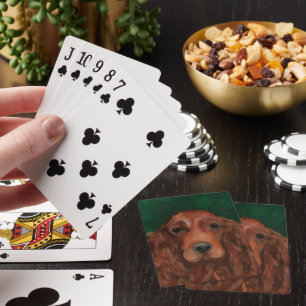 Irish Red Setter Poker Cards