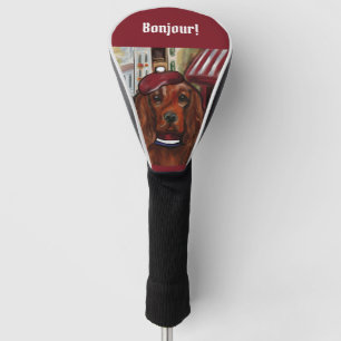 Irish Red Setter Postcard Golf Head Cover