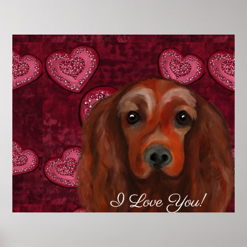 Irish Red Setter     Poster