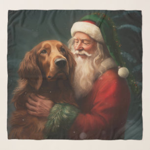 Irish Red Setter Santa Claus Festive Christmas Scarf