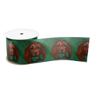 Irish Red Setter Satin Ribbon