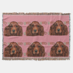 Irish Red Setter       Throw Blanket
