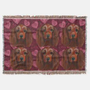 Irish Red Setter Throw Blanket