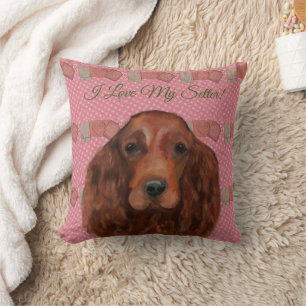 Irish Red Setter Throw Pillow