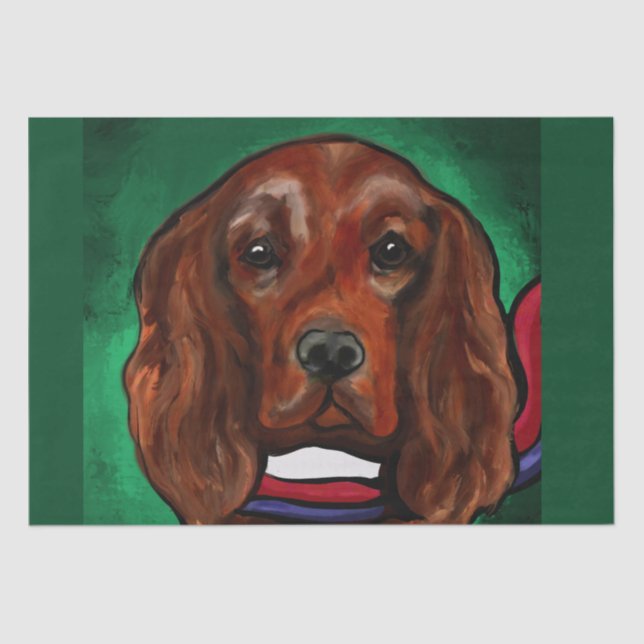 Irish Red Setter    Tissue Paper (Front)