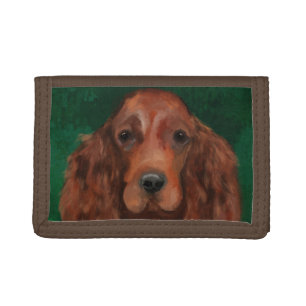 Irish Red Setter Tri-fold Wallet