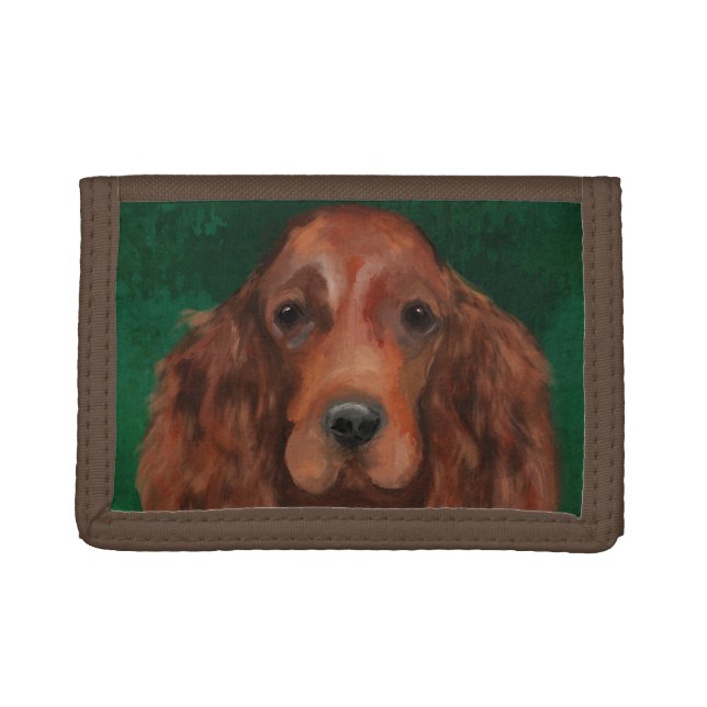 Irish Red Setter Tri-fold Wallet (Front)