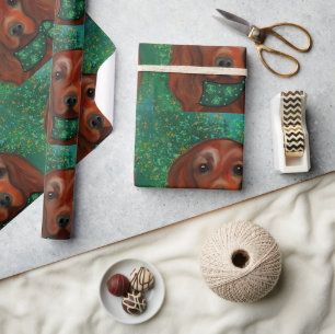 Irish Red Setter Wrapping Paper