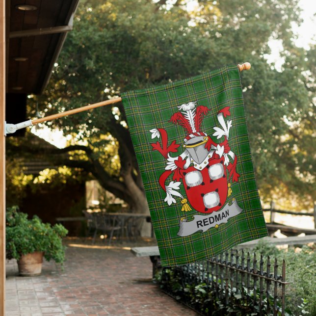  Irish Redman Coat of Arms Family Crest Ireland House Flag (In SItu)