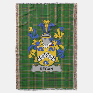 Irish Regan or O_Regan Coat of Arms Family Crest Throw Blanket