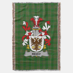 Irish Reidy or O_Reidy Coat of Arms Family Crest Throw Blanket