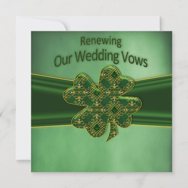 IRISH RENEWING WEDDING VOWS INVITATION (Front)